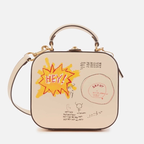 New Coach X Jean Michel Basquiat Square Bag Ivory